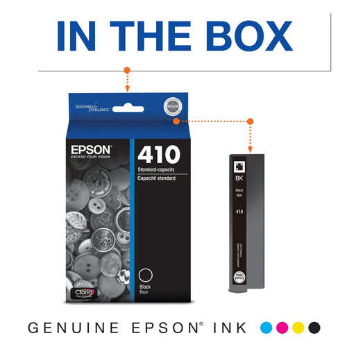 EPSON 410 Claria Premium Ink Standard Capacity Black (T410020-S) Works with Expression Premium XP-530, XP-630, XP-640, XP-7100, XP-830 EasyOptionXY LLC
