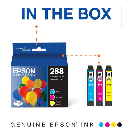 EPSON 288 DURABrite Ultra Ink Standard Capacity Color Combo Pack (T288520-S) Works with Expression XP-330, XP-430, XP-434, XP-340, XP-440, XP-446 EasyOptionXY LLC