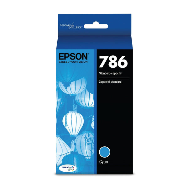 EPSON 786 DURABrite Ultra Ink Standard Capacity Cyan Cartridge (T786220) Works with WorkForce WF-5110, WF-5190, WF-5620, WF-5690 EasyOptionXY LLC