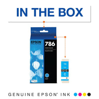 EPSON 786 DURABrite Ultra Ink Standard Capacity Cyan Cartridge (T786220) Works with WorkForce WF-5110, WF-5190, WF-5620, WF-5690 EasyOptionXY LLC