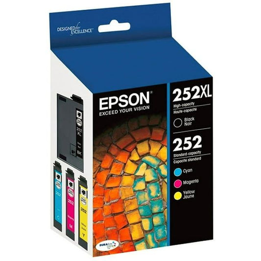 EPSON T252 DURABrite Ultra Genuine Ink High Capacity Black & Standard Color Cartridge Combo Pack EasyOptionXY LLC