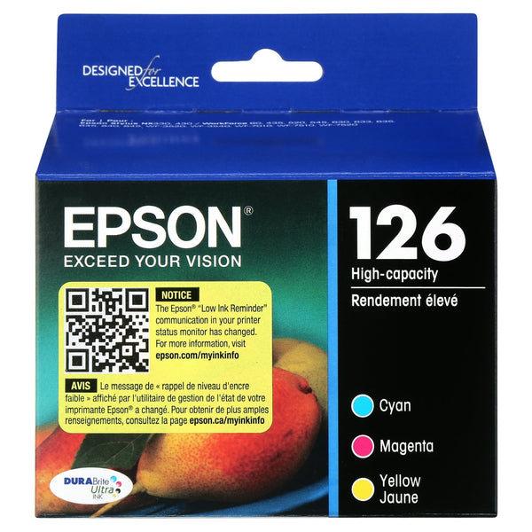 EPSON 126 DURABrite Ultra Ink Color Combo Pack For WF-3520, WF-3530, WF-3540, WF-520, WF-545, WF-630, WF-633, WF-635, WF-645, WF-7010, WF-7510, WF-7520, WF-840, WF-845 and other select models EasyOptionXY LLC
