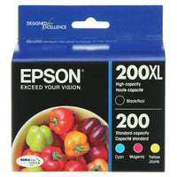 EPSON 200 DURABrite Ultra Ink High Capacity Black & Standard Color Cartridge Combo Pack (T200XL-BCS) Works with WorkForce WF-2520, WF-2530, WF-2540, Expression XP-200, XP-300, XP-310, XP-400, XP-410 EasyOptionXY LLC