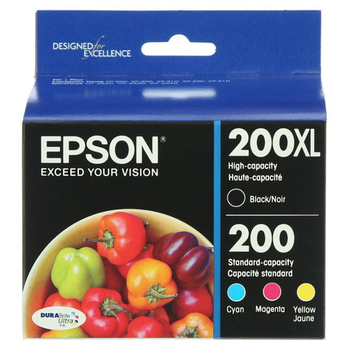 EPSON 200 DURABrite Ultra Ink High Capacity Black & Standard Color Cartridge Combo Pack (T200XL-BCS) Works with WorkForce WF-2520, WF-2530, WF-2540, Expression XP-200, XP-300, XP-310, XP-400, XP-410 EasyOptionXY LLC