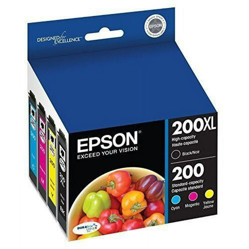 EPSON 200 DURABrite Ultra Ink High Capacity Black & Standard Color Cartridge Combo Pack (T200XL-BCS) Works with WorkForce WF-2520, WF-2530, WF-2540, Expression XP-200, XP-300, XP-310, XP-400, XP-410 EasyOptionXY LLC