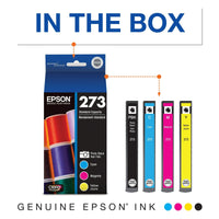 EPSON 273 Claria Ink Standard Capacity Photo Black & Color Combo Pack (T273520-S) Works with Expression Premium XP-520, XP-600, XP-610, XP-620, XP-800, XP-810, XP-820 EasyOptionXY LLC