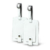 White Leather Luggage Tags Set