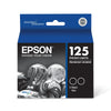 EPSON 125 DURABrite Ultra Ink Standard Capacity Black Dual Cartridge (T125120-D2) Works with Stylus NX-125, NX-127, NX-130, NX-230, NX-420, NX-530, NX-625, WorkForce WF-320, WF-323, WF-325, WF-520 EasyOptionXY LLC