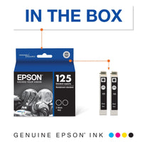 EPSON 125 DURABrite Ultra Ink Standard Capacity Black Dual Cartridge (T125120-D2) Works with Stylus NX-125, NX-127, NX-130, NX-230, NX-420, NX-530, NX-625, WorkForce WF-320, WF-323, WF-325, WF-520 EasyOptionXY LLC