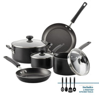 Farberware 12-Piece Easy Clean Nonstick Pots and Pans/Cookware Set, Black EasyOptionXY LLC