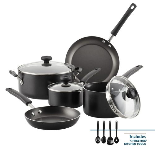 Farberware 12-Piece Easy Clean Nonstick Pots and Pans/Cookware Set, Black EasyOptionXY LLC