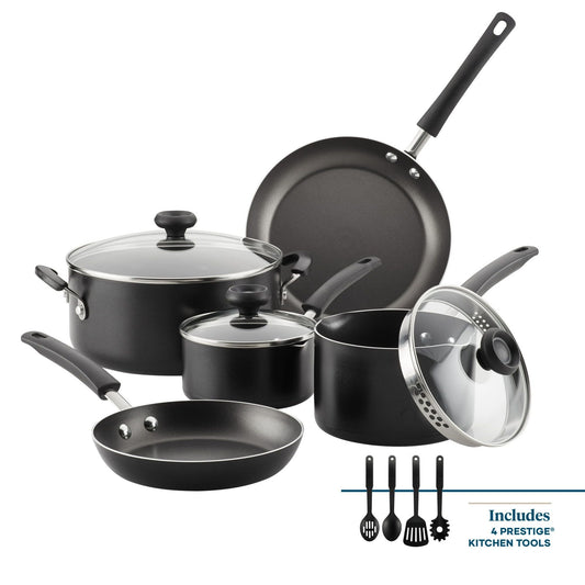 Farberware 12-Piece Easy Clean Nonstick Pots and Pans/Cookware Set, Black EasyOptionXY LLC