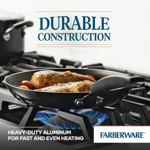 Farberware 12-Piece Easy Clean Nonstick Pots and Pans/Cookware Set, Black EasyOptionXY LLC