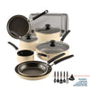 Farberware Easy Clean 22 Piece Nonstick Cookware Set, Almond EasyOptionXY LLC