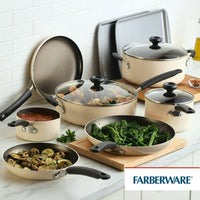 Farberware Easy Clean 22 Piece Nonstick Cookware Set, Almond EasyOptionXY LLC