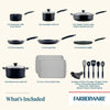 Farberware Easy Clean 22 Piece Nonstick Cookware Pots and Pans Set, Black EasyOptionXY LLC