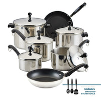 Farberware Classic 15 Piece Stainless Steel Pots and Pans Set EasyOptionXY LLC