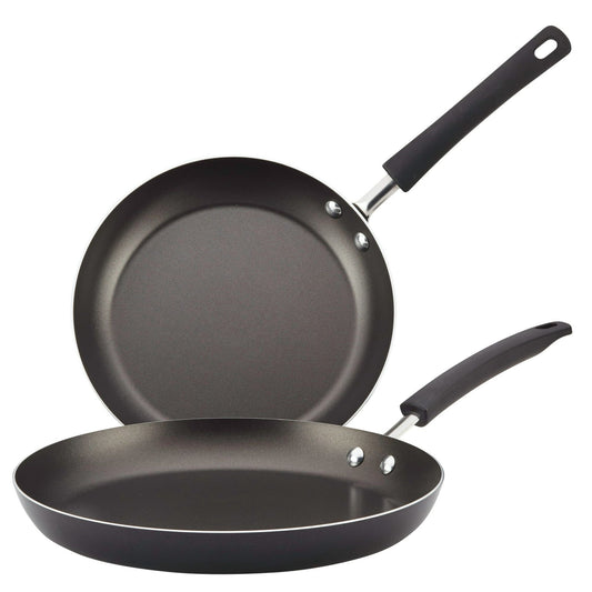 Farberware 2-Piece Easy Clean Aluminum Non-Stick Frying Pan/Fry Pan/Skillet, Black EasyOptionXY LLC
