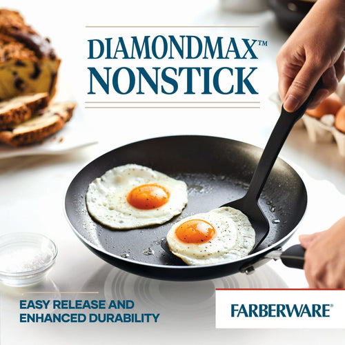 Farberware 2-Piece Easy Clean Aluminum Non-Stick Frying Pan/Fry Pan/Skillet, Black EasyOptionXY LLC