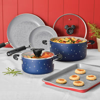 Farberware Disney 7 Piece Ceramic Nonstick Cookware Set, Blue EasyOptionXY LLC