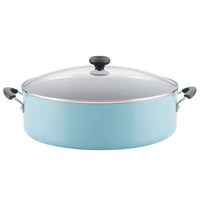 Farberware 14" Easy Clean Nonstick Family Pan, Jumbo Cooker with Lid, Aqua EasyOptionXY LLC