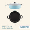Farberware 14" Easy Clean Nonstick Family Pan, Jumbo Cooker with Lid, Aqua EasyOptionXY LLC