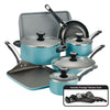 Farberware High Performance 17 Piece Nonstick Aluminum Pots and Pans Set, Aqua EasyOptionXY LLC