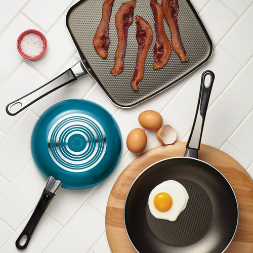 Farberware High Performance 17 Piece Nonstick Aluminum Pots and Pans Set, Aqua EasyOptionXY LLC