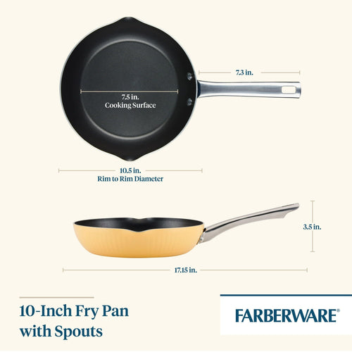 Farberware Style Nonstick 10" Cookware Frying Pan, Yellow EasyOptionXY LLC