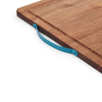 Farberware 12X18 Acacia Cutting and Serving Board with Teal Handles EasyOptionXY LLC