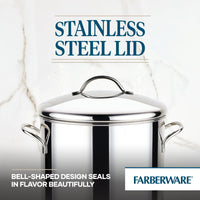 Farberware Classic Series 12 Quart Stainless Steel Covered Stockpot, Silver EasyOptionXY LLC