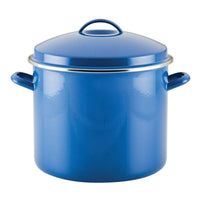 Farberware Enamel-on-Steel 16 Qt Large Induction Stockpot with Lid, Blue EasyOptionXY LLC