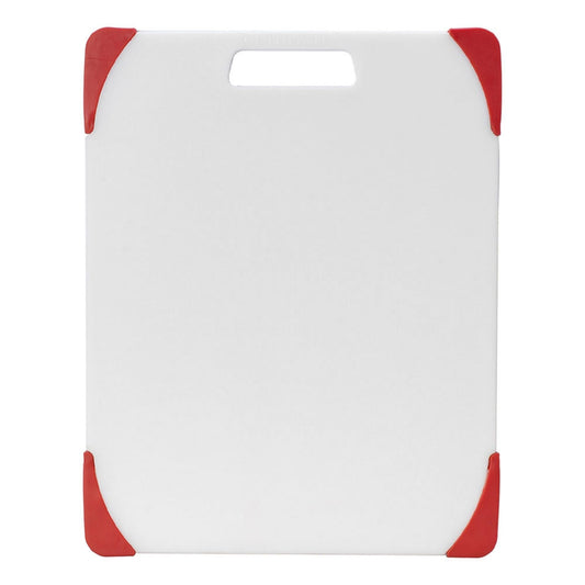 Farberware 11-inch X14-inch Nonslip Poly Cutting Board with Red Corners EasyOptionXY LLC