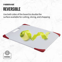 Farberware 11-inch X14-inch Nonslip Poly Cutting Board with Red Corners EasyOptionXY LLC