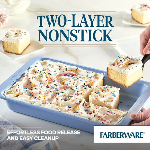 Farberware Easy Solutions 9" x 13" Nonstick Bakeware Rectangular Cake Pan, Blue EasyOptionXY LLC