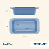 Farberware Easy Solutions 9" x 5" Nonstick Bakeware Loaf Baking Pan, Blue EasyOptionXY LLC