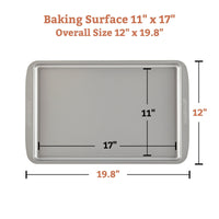 Farberware 11 x 17 Inch Bakeware Nonstick Cookie Pan, Gray EasyOptionXY LLC