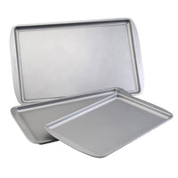 Farberware Nonstick Bakeware 3-Piece Cookie Pan Set, Gray EasyOptionXY LLC
