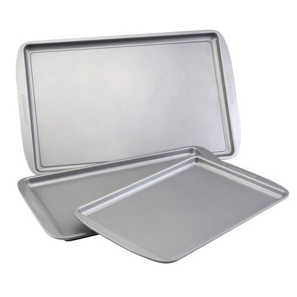 Farberware Nonstick Bakeware 3-Piece Cookie Pan Set, Gray EasyOptionXY LLC