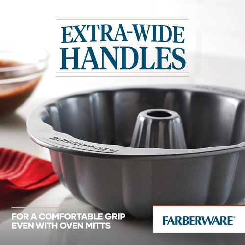 Farberware 10-Inch Nonstick Bakeware Fluted Mold, Gray EasyOptionXY LLC