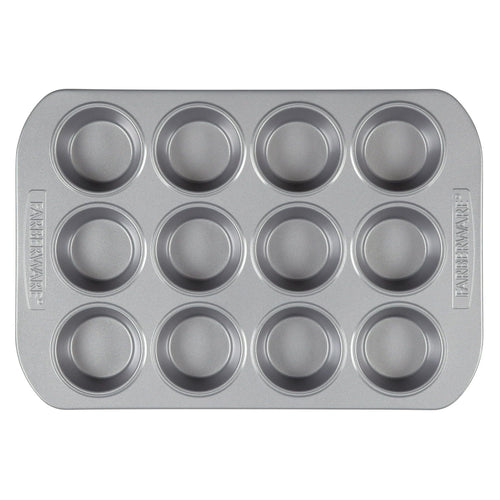 Farberware Nonstick Bakeware 12-Cup Muffin Pan and Cake Pan Set, 4-Piece, Gray EasyOptionXY LLC