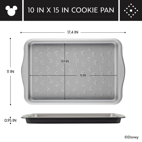 Farberware Disney Bake with Mickey Mouse Nonstick Cookie Pan, 10 Inch x 15 inch, Black EasyOptionXY LLC