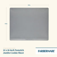 Farberware GoldenBake Nonstick Jumbo Cookie Sheet, 14-Inch x 16-Inch, Light Gray EasyOptionXY LLC