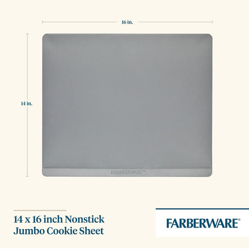 Farberware GoldenBake Nonstick Jumbo Cookie Sheet, 14-Inch x 16-Inch, Light Gray EasyOptionXY LLC