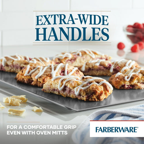 Farberware GoldenBake Nonstick Jumbo Cookie Sheet, 14-Inch x 16-Inch, Light Gray EasyOptionXY LLC