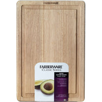 Farberware Hardwood Cutting Board with Drip Groove Trench, 12-Inch-by-18-Inch EasyOptionXY LLC