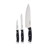 Farberware Classic 3 Piece Triple Riveted Knife Set Stainless Steel Black Handle EasyOptionXY LLC