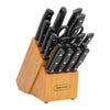 Farberware Stamped 20 Piece Triple Rivet Stainless Steel Kitchen Knife Set with Block Black EasyOptionXY LLC
