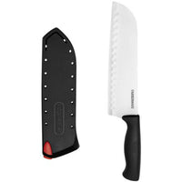 Farberware Edgekeeper Classic 7-inch Santoku Knife with Black Self-Sharpening Sleeve and Handle EasyOptionXY LLC