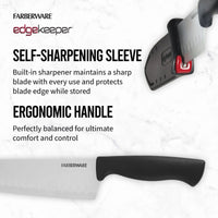 Farberware Edgekeeper Classic 7-inch Santoku Knife with Black Self-Sharpening Sleeve and Handle EasyOptionXY LLC